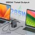 Promate PowerBase-GaN285 285W GaN Charging Station, 6-Port USB-C Desktop Charger with PPS, 100W/65W/30W Outputs, Overheat Protection, Stand and 1.5M Cable, for MacBook, iPhone, Galaxy - Black